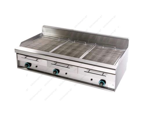 Επαγγελματικό Grill (Γκριλίερα) Αερίου Τριπλό 127 x 90 εκ. WG3S9 SERGAS