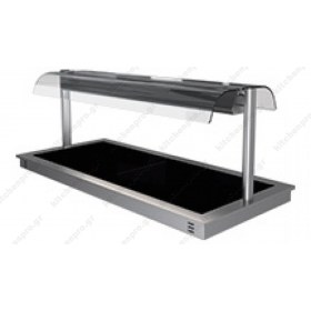 Μπουφές Θερμαινόμενος Εντοιχιζόμενος με Κεραμική Επιφάνεια & Αντιπτερνιστικό Κρύσταλλο 2GN 1/1 TECNOSTEEL Ιταλίας