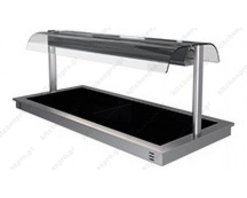 Μπουφές Θερμαινόμενος Εντοιχιζόμενος με Κεραμική Επιφάνεια & Αντιπτερνιστικό Κρύσταλλο 2GN 1/1 TECNOSTEEL Ιταλίας