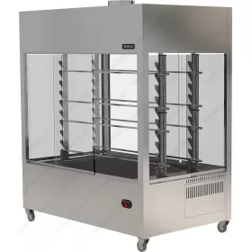 Closed Charcoal BBQ Rotisserie 2 Αxes-8 Spits BIOKAN Greece