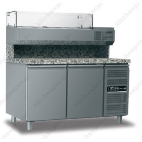 Ψυγείο πίτσας με πάγκο γρανίτη GINOX (145 x 80 εκ.) | ΨΥΓΕΙΑ ΠΙΤΣΑΣ