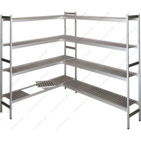 Ραφιέρα Aλουμινίου 4 Ράφια Μήκους 90 εκ. - Βάθους 46 εκ.1311 RNT Ελλάδος