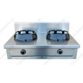 Διπλό Επιτραπέζιο Wok Αερίου CASTA Ιταλίας