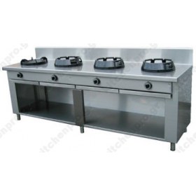 Τετραπλό Επιδαπέδιο Wok Αερίου CC/04 CASTA Ιταλίας