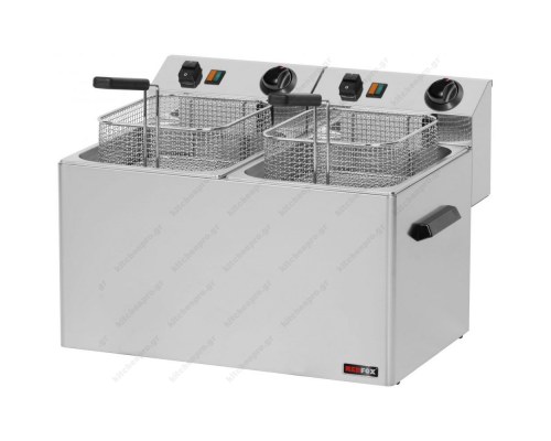 Double Electric Deep Fryer 8 + 8 Lt Three-Phase RED FOX FE77Τ RM GASTRO Czech Republic