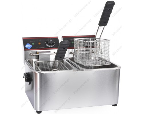 Επαγγελματική Διπλή Φριτέζα 2 x 4 Λίτρων Ηλεκτρική 172.412 FRESH