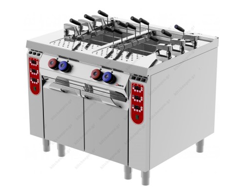 Επιδαπέδιος Βραστήρας Ζυμαρικών 40 + 40 Λίτρων με Αυτόματη Ανύψωση Καλαθιών CPΕ92M0 DESCO Ιταλίας