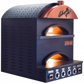 Χειροποίητος Χτιστός Φούρνος Ηλεκτρικός 2 Θαλάμων 1+1 Πίτσες 33 εκ. PULC-2P SACAR Ιταλίας