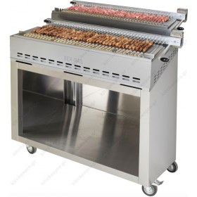 Καρβουνιέρα (Σουβλακιέρα) 2 Ορόφων Περιστρεφόμενων 127x86εκ SK78D με βάση SERGAS