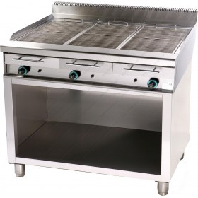 Επαγγελματικό Grill (Γκριλίερα) Αερίου Τριπλό 127 x 90 εκ. με Βάση WG3S9 SERGAS