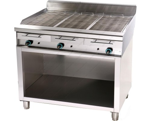 Επαγγελματικό Grill (Γκριλίερα) Αερίου Τριπλό 127 x 90 εκ. με Βάση WG3S9 SERGAS