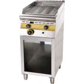 Επαγγελματικό Grill (Γκριλίερα) Επιτραπέζια Αερίου Μονό 40,5 x 75 εκ. με Βάση WG4S7 SERGAS