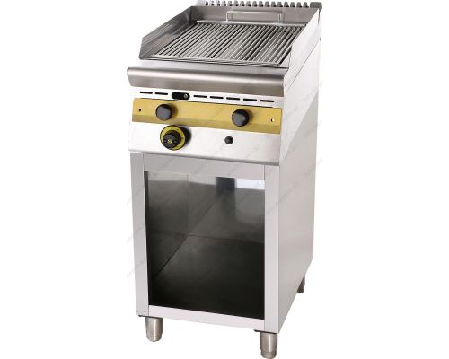 Επαγγελματικό Grill (Γκριλίερα) Επιτραπέζια Αερίου Μονό 40,5 x 75 εκ. με Βάση WG4S7 SERGAS