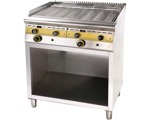 Επαγγελματικό Grill (Γκριλίερα) Αερίου Διπλό 80 x 75 εκ. με Βάση WG8S7 SERGAS