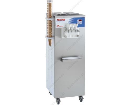 Μηχανή Soft Παγωτού 3 Γεύσεις Διόγκωση 50% SOFTGEL 336 TELME Ιταλίας