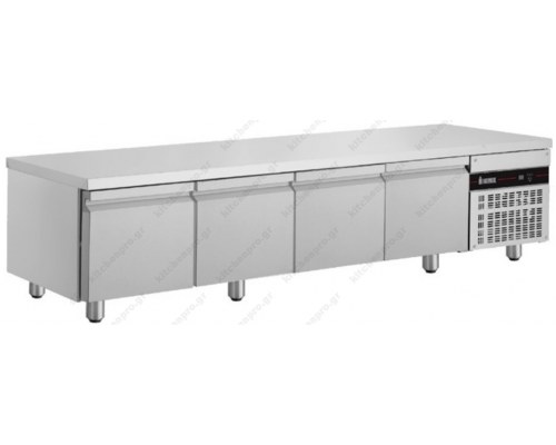Refrigerated Counter-Cooler 224 x 70 cm Low Height 4 Doors PWDP7777 INOMAK Greece