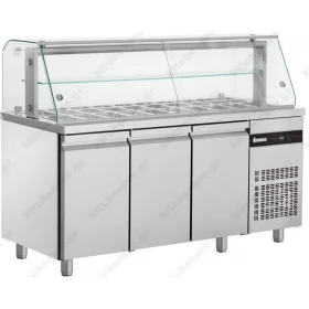 Saladette Refrigerated Counter-Cooler 181 x 70 cm 3 Doors ZQFP999 ΙΝΟΜΑΚ Greece