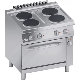 Commercial Electric Cooker 4 Ranges + Electric Oven 1/1 GN S700 70 x 80 cm C2ECU10FF ATA srl Italy