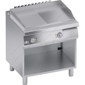 Επιδαπέδιο Λείο - Ραβδωτό Πλατό Ψησίματος Διπλό 80x70 cm C2EFR10VV ATA srl Ιταλίας