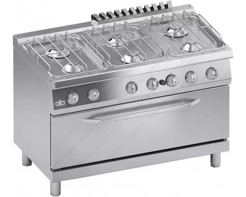Commercial Gas Cooker & Gas Oven S700 120 x 70 cm C2GCU15FFM ΑΤΑ slr Italy