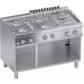 Commercial Gas Cooker 6 Ranges & Open Cabinet 120 x 70 cm C2GCU15VV S700 ΑΤΑ srl Italy