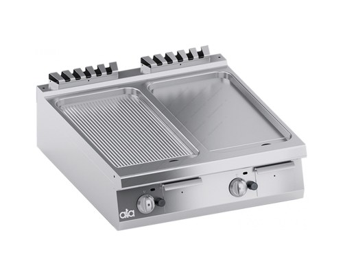 1/2 Λείο -1/2  Ραβδωτό Πλατό Αερίου 80 x 90 εκ. K4GFBP10TTR ATA srl Ιταλίας