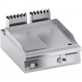 1/2 Λείο -1/2  Ραβδωτό Πλατό Ψησίματος 80 x 90 εκ K4GFRS10TT ATA srl Ιταλίας