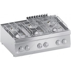 Επιτραπέζια Κουζίνα 6 Εστιών Αερίου 90 x 60 εκ. K6GCU15TT ATA srl Ιταλίας