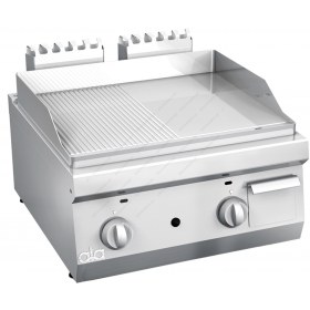 1/2 Λείο & 1/2 Ραβδωτό Πλατό Ψησίματος 60 x 60 εκ K6GFR10TT ATA srl Ιταλίας