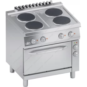 Commercial Electric Cooker 4 Ranges + Convection Oven S700 80 x 70 cm K7ECU10FV ATA srl Italy
