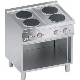 Επαγγελματική Ηλεκτρική Κουζίνα 4 Εστιών + Ερμάριο σειρά S700 80 x 70 εκ. K7ECU10VV ATA srl Ιταλίας