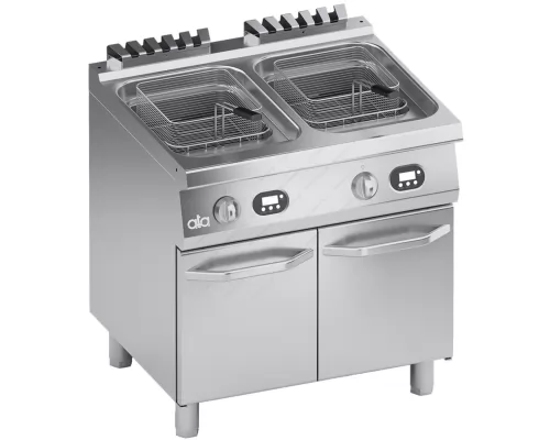 Electric Fryer Double Tank 15+15 lt. with Electronic Control 80 x 70 cm K7EFE1015 ATA srl Italy