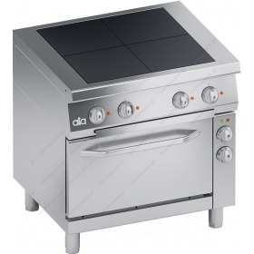 Commercial Electric Cooker Single Plate + Convection Οven S700 80 x 90 cm K7ERU10FV ATA srl Italy