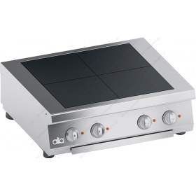 Επιτραπέζια Hλεκτρική Κουζίνα 4 Μεγάλων Εστιών για Μεγάλα Σκεύη 80 x 70 εκ. K4ERUP10TT ATA srl Ιταλίας