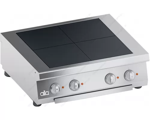 Commercial Quadruple Electric Range for Large Utensils 80 x 70 cm K4ERUP10TT ATA srl Italy