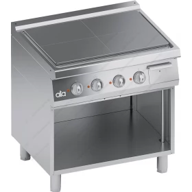 Commercial Electric Cooker Cast Iron Single Plate + Open Cabinet S700 80 x 70 cm K7ETP10VV ΑΤΑ SRL Italy