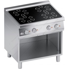 Επιδαπέδια Κεραμική Κουζίνα 4 Εστιών + Αποθηκευτικό Ερμάριο 80 x 70 εκ. K7EVC10VV ATA srl Ιταλίας