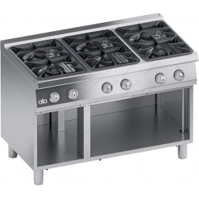 Commercial Gas Cooker 6 Ranges + Open Cabinet ‘‘High Power’’ S700 120 x 70 cm K7GCUP15VVP ΑΤΑ srl Italy 