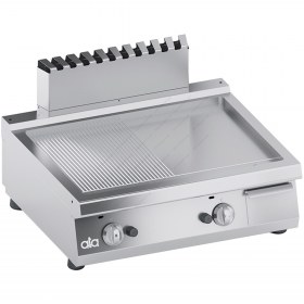 1/2 Λείο - 1/2 Ραβδωτό Πλατό Ψησίματος με Υποβαθμισμένη Επιφάνεια 80 x 70 εκ. K7GFB10TTR ATA srl Ιταλίας