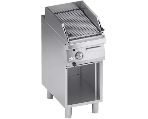 Movable Lava-Stone Grill 1/2 Unit For Meat + Open Cabinet 40 x 70 cm KAGPLP05VVC ATA srl Italy