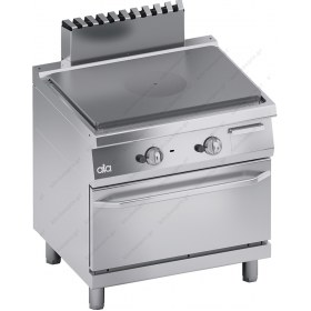 Commercial Gas Cooker Single Plate + Gas Oven S700 80 x 70 cm K7GTP10FF ATA srl Italy