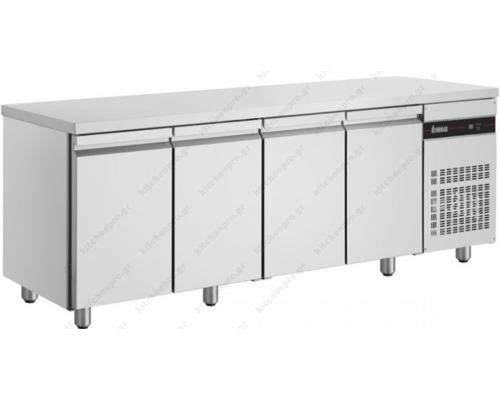 Επαγγελματικό Ψυγείο Πάγκος Συντήρηση 224 x 60 εκ. με 4 Πόρτες PMR9999 INOMAK Eλλάδος