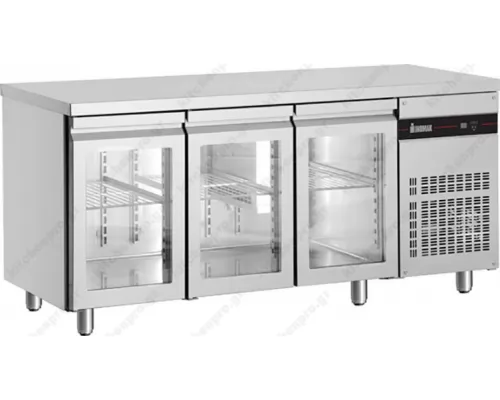 Refrigerated Counter-Cooler 179 x 70 cm 3 Glass Doors PNRP999/GL ΙΝΟΜΑΚ Greece