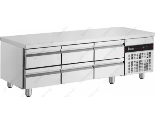 Refrigerated Counter-Cooler Low Height 179 x 70 cm 6 Drawers PWDP333 INOMAK Greece