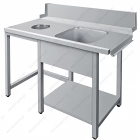 Τραπέζι Εισόδου Πλυντηρίου 100 εκ με 1 Λεκάνη & Τρύπα 