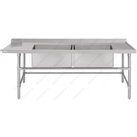 Τραπέζι Εισόδου Πλυντηρίου 100 εκ με 2 Λεκάνες