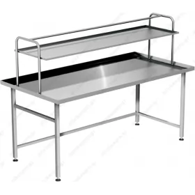 Stainless Steel Sorting Table With Shelf for Racks 155 cm.