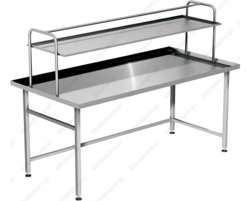 Stainless Steel Sorting Table With Shelf for Racks 155 cm.