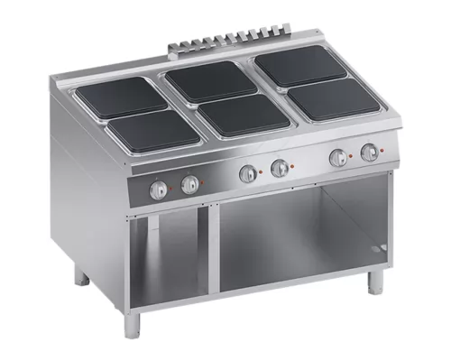 Commercial Electric Cooker 6 Ranges + Open Cabinet S900 120 x 90 cm K4ECUP15VV ATA srl Italy