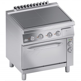 Commercial Electric Cooker Single Plate + Οven S900 90 x 90 cm K9ETP10FF ATA srl Italy